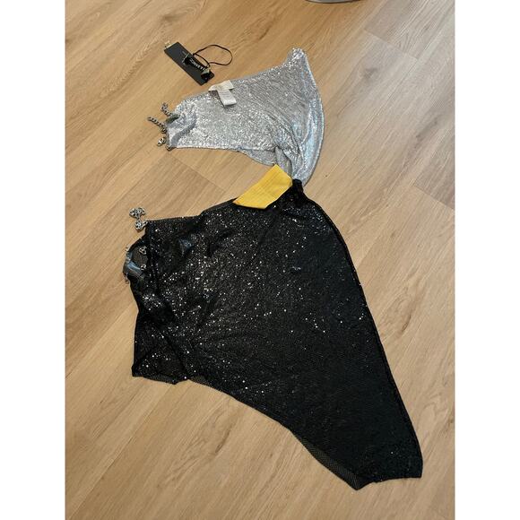 Bronx And Banco Xenia One Shoulder Metal Dress - Picture 3 of 11